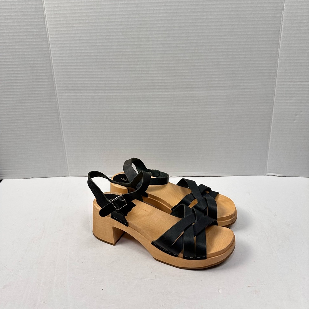 Swedish Hasbeens Braided Sandals Sz 10